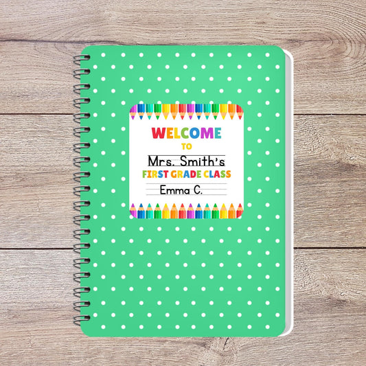 Personalized Welcome Back to School Stickers, Kindergarten First Grade First Day of School Label Sticker, School Day Teacher Folder Label