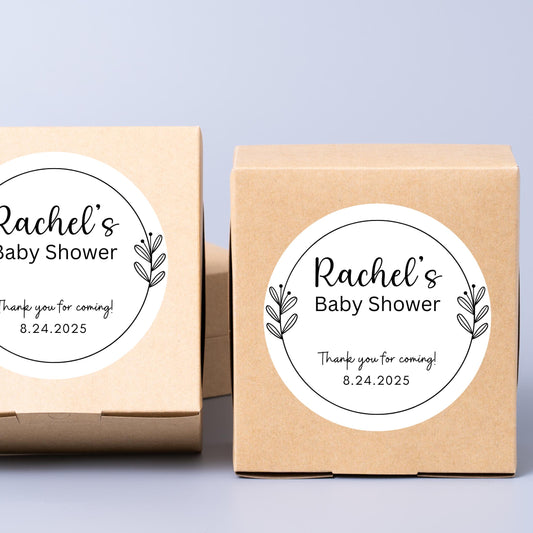 Personalized Sunflower Baby Shower Stickers, Custom Boy or Girl, Bridal Shower, Baby Sprinkle Sticker, Birthday Party Favor Labels