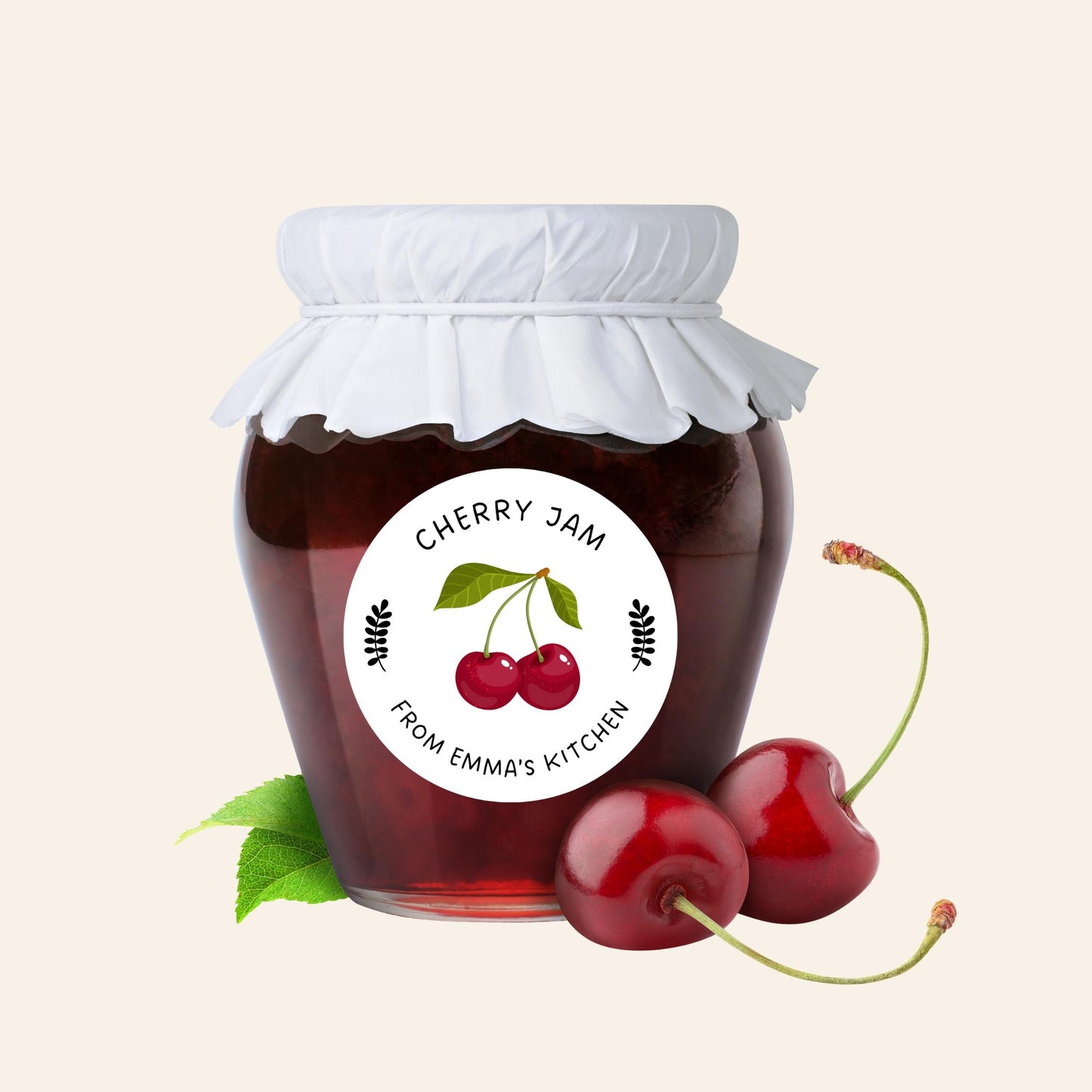 Personalized Homemade Apricot, Cherry, Plum Jam Stickers, Customized Fruit Jam Label, Jam Packed with Love, Small Business Food Packaging