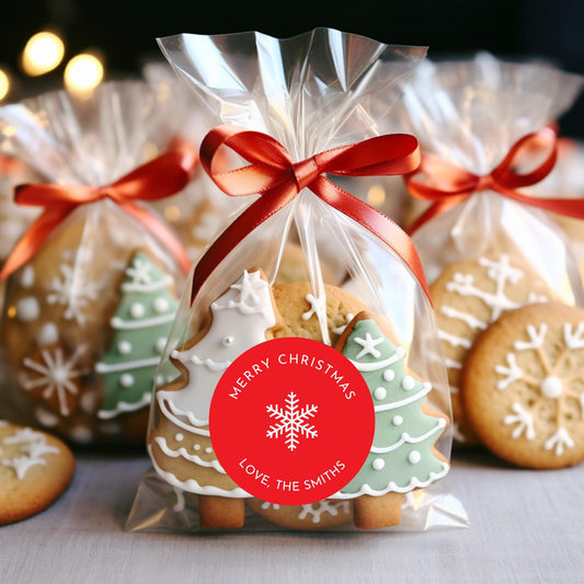 Merry Christmas Personalized Stickers, Custom Happy Holiday Name Labels for Gift Wrapping Party Favors, Invitation Envelope Seals
