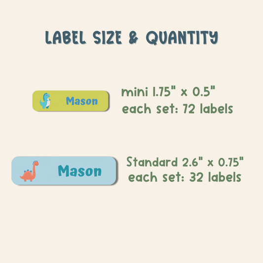 Dinosaur Name Labels