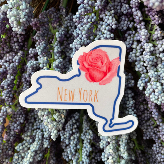 New York State Flower Vinyl Sticker