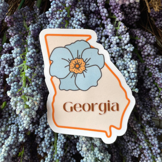 Georgia State Flower Vinyl Sticker