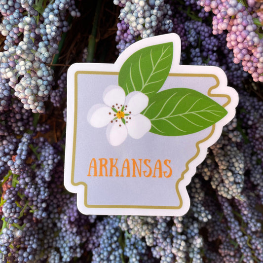 Arkansas State Flower Vinyl Sticker