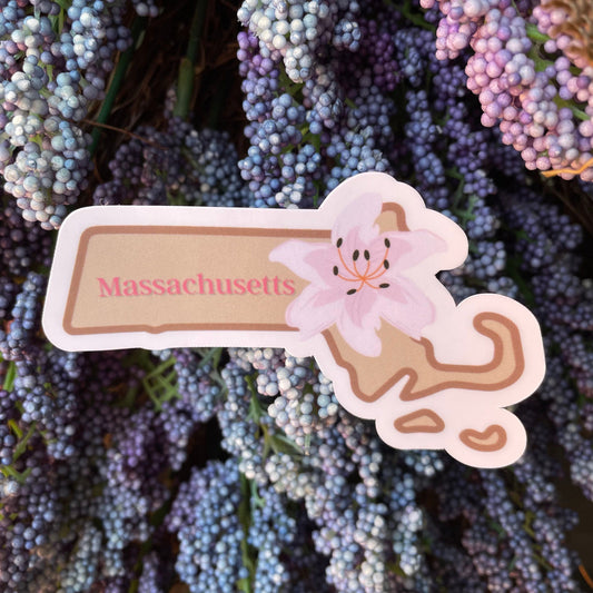 Massachusetts State Flower Vinyl Sticker