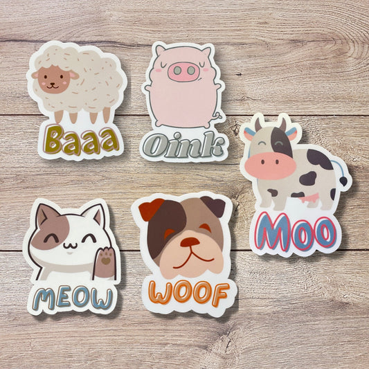 Animal Sticker Pack (Set of 5)