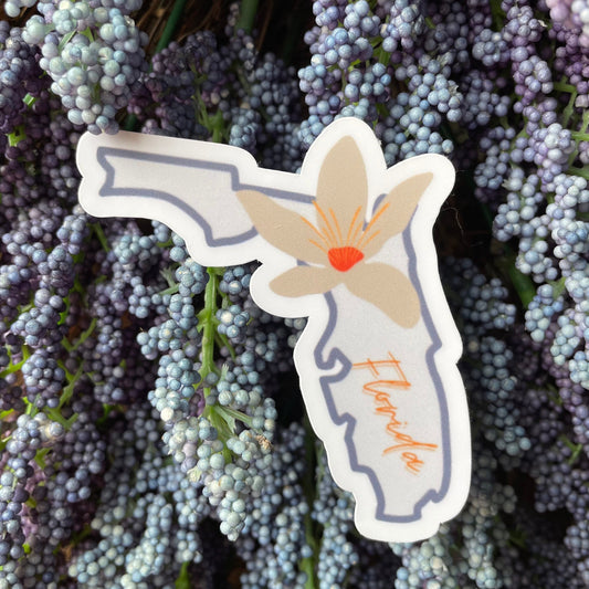 Florida State Flower Vinyl Sticker