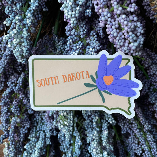 South Dakota State Flower Vinyl Sticker