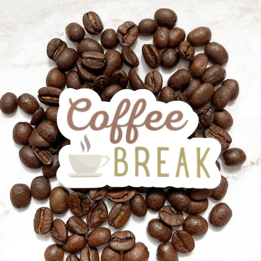 Coffee Break Vinyl Sticker