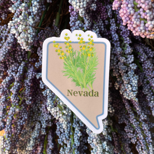 Nevada State Flower Vinyl Sticker