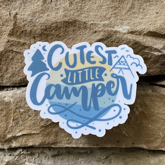 Cutest Little Camper Vinyl Sticker