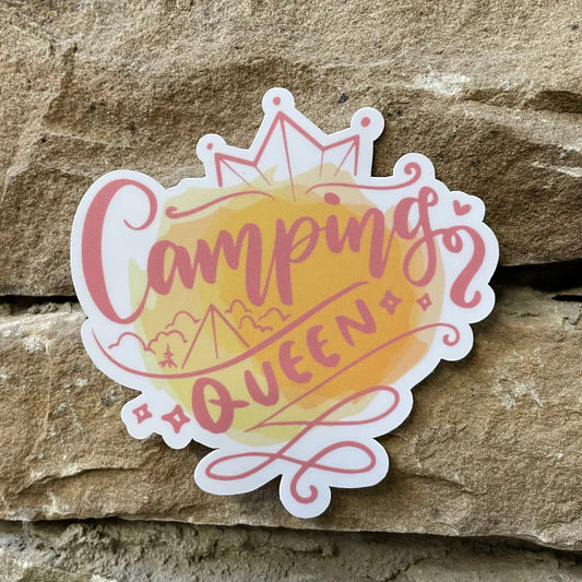 Camping Queen Vinyl Sticker