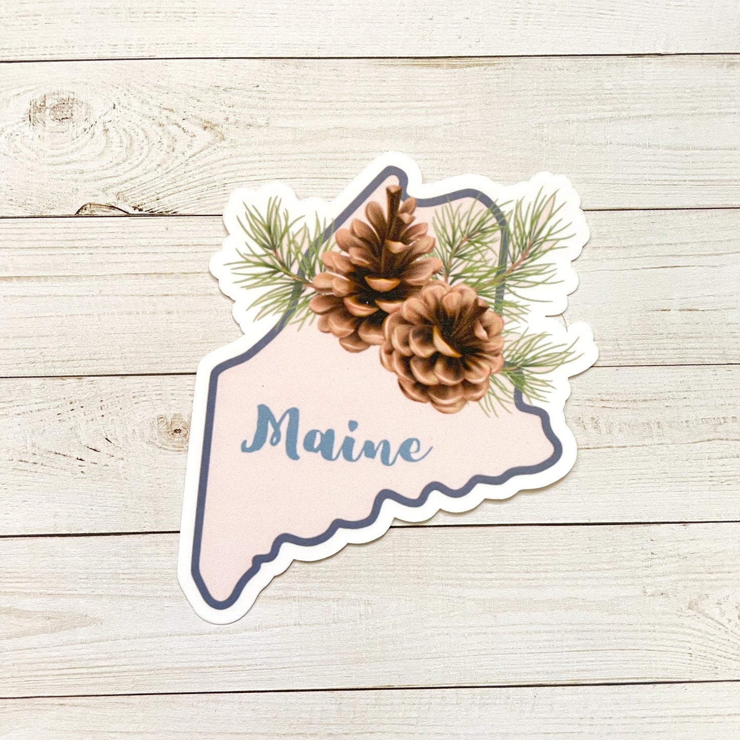 Maine State Flower Vinyl Sticker