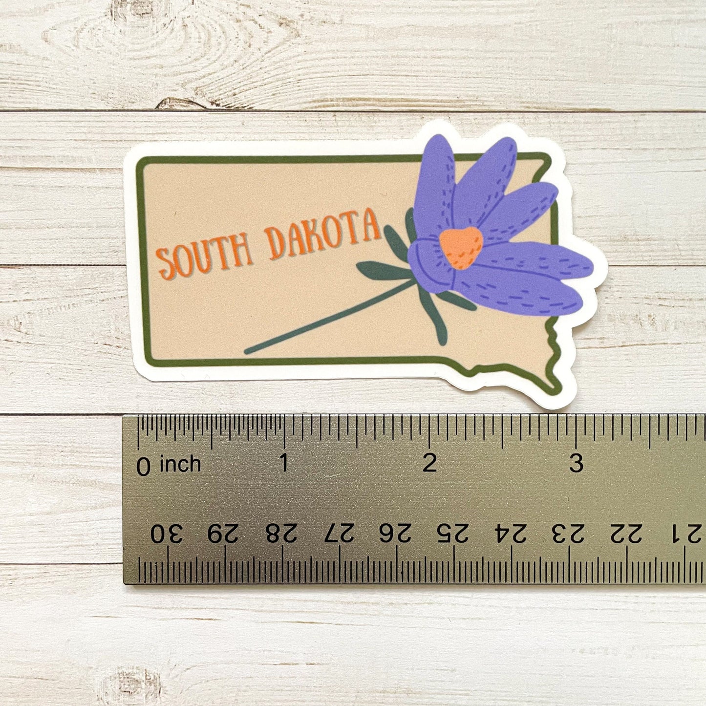 South Dakota State Flower Vinyl Sticker