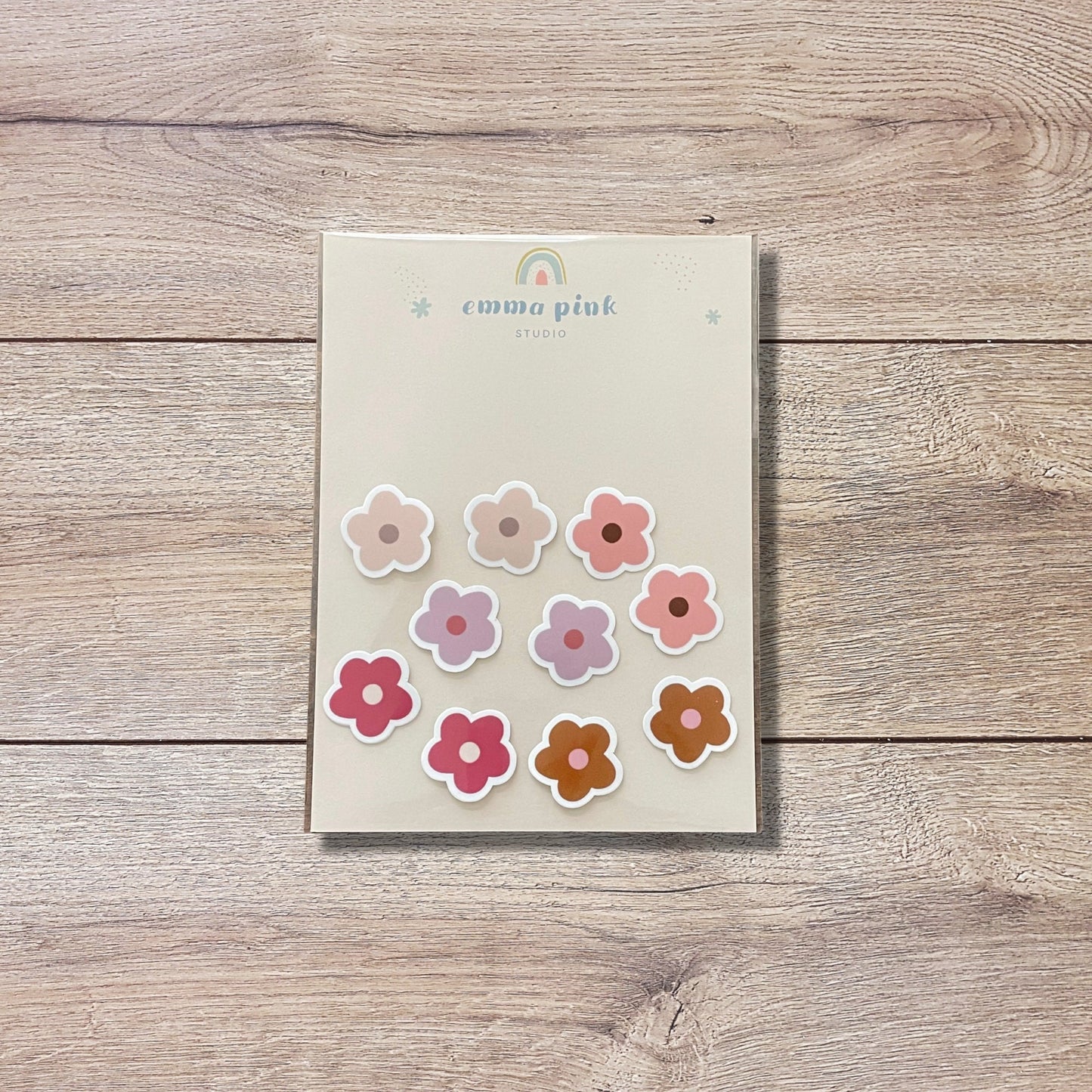 Mini Boho Flower Vinyl Sticker Set