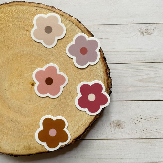 Mini Boho Flower Vinyl Sticker Set