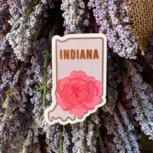 Indiana State Flower Vinyl Sticker