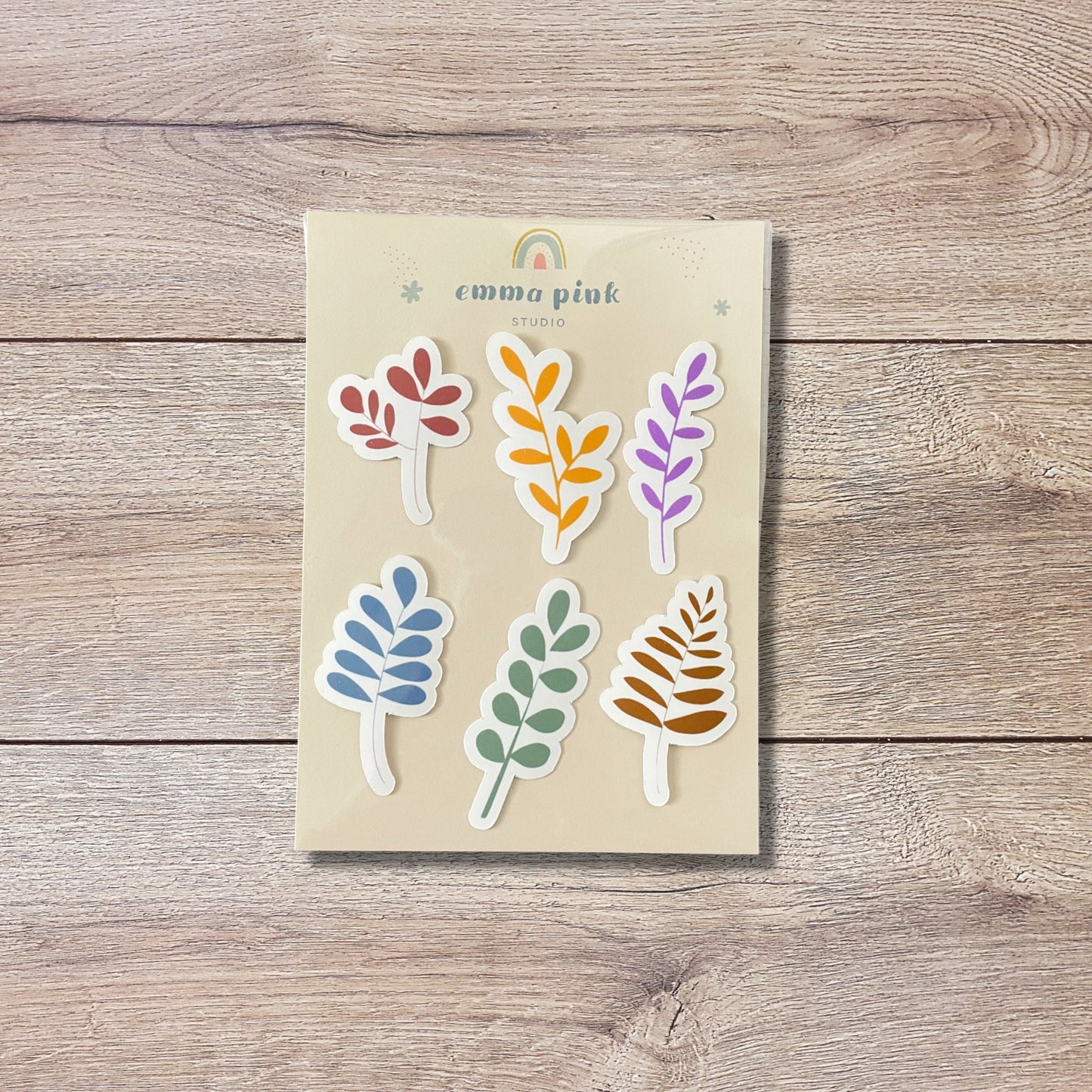 Colorful Leaves Vinyl Sticker Set