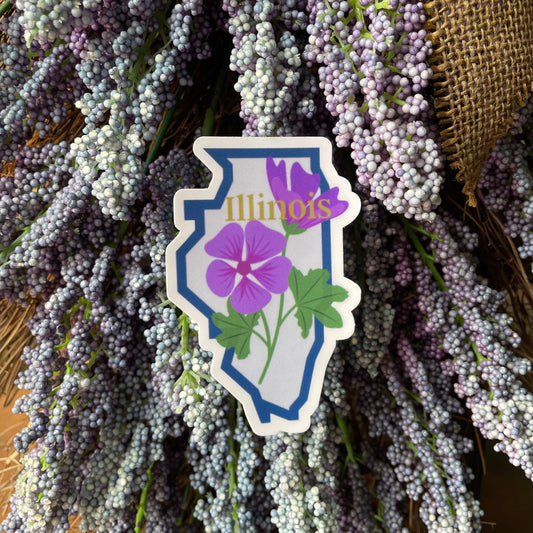 Illinois State Flower Vinyl Sticker