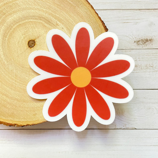 Retro Daisy Vinyl Sticker