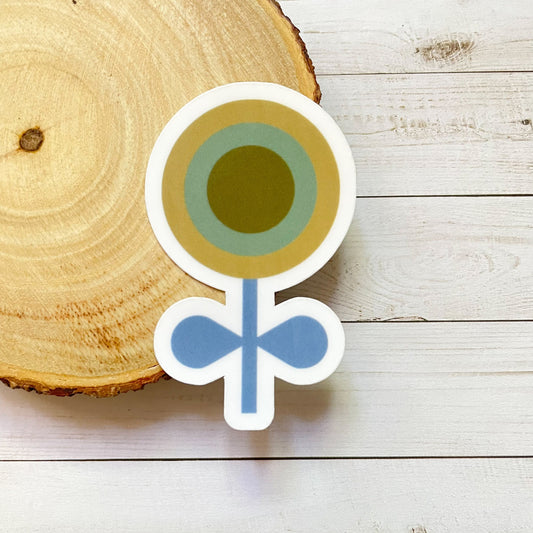 Retro Boho Flower Vinyl Sticker