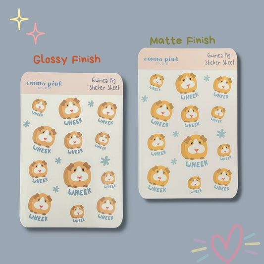 Guinea Pig Wheek Sticker Sheet