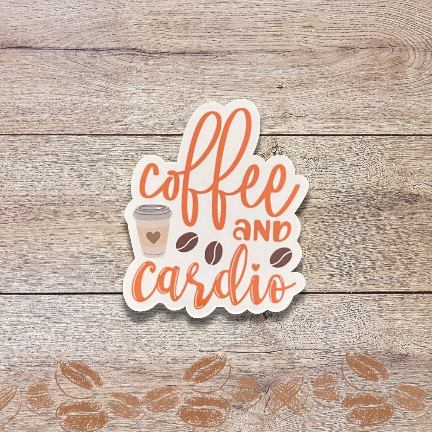 Coffee and Cardio Vinyl Sticker