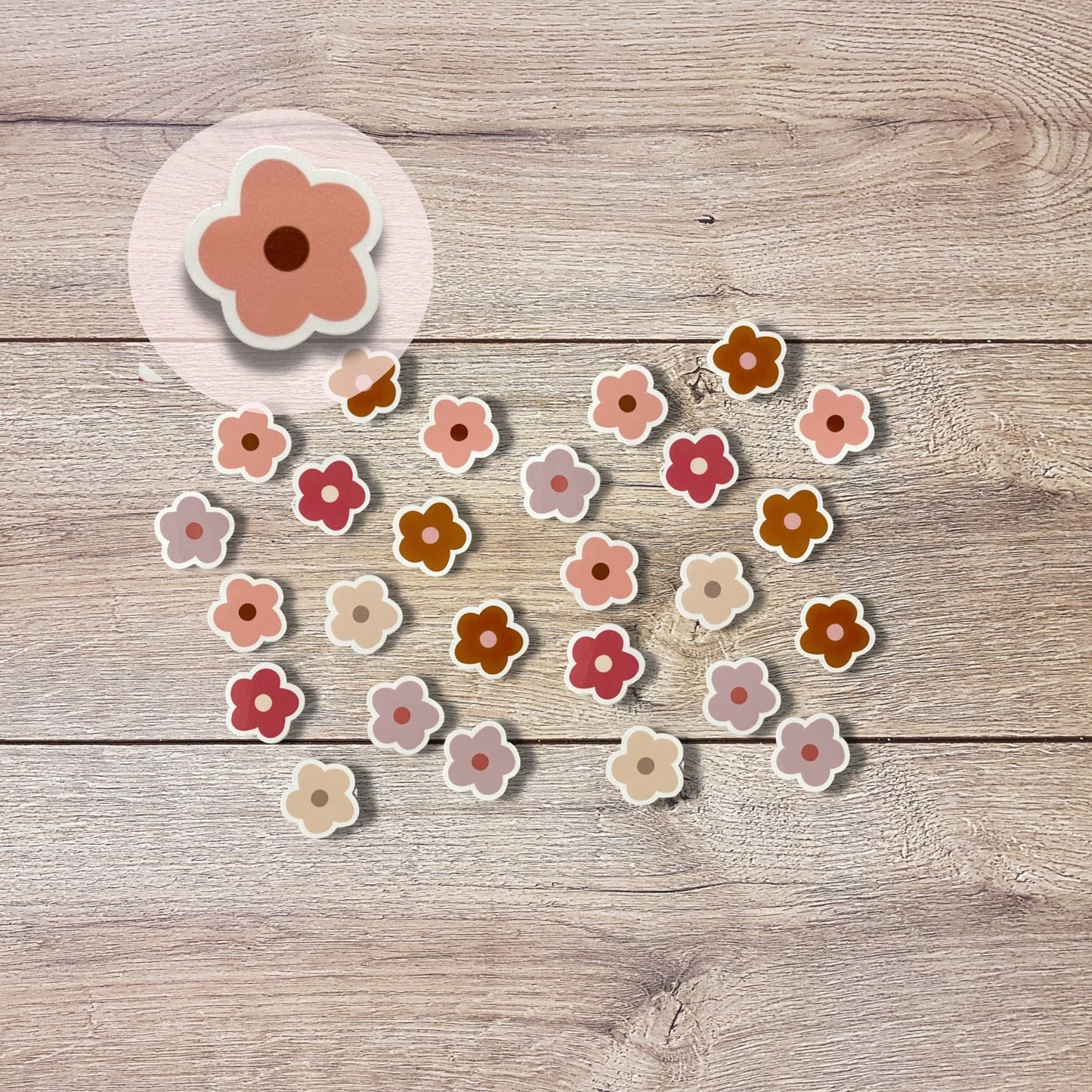 Mini Boho Flower Vinyl Sticker Set