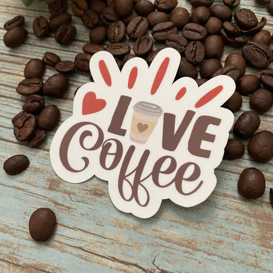 LOVE Coffee Vinyl Sticker