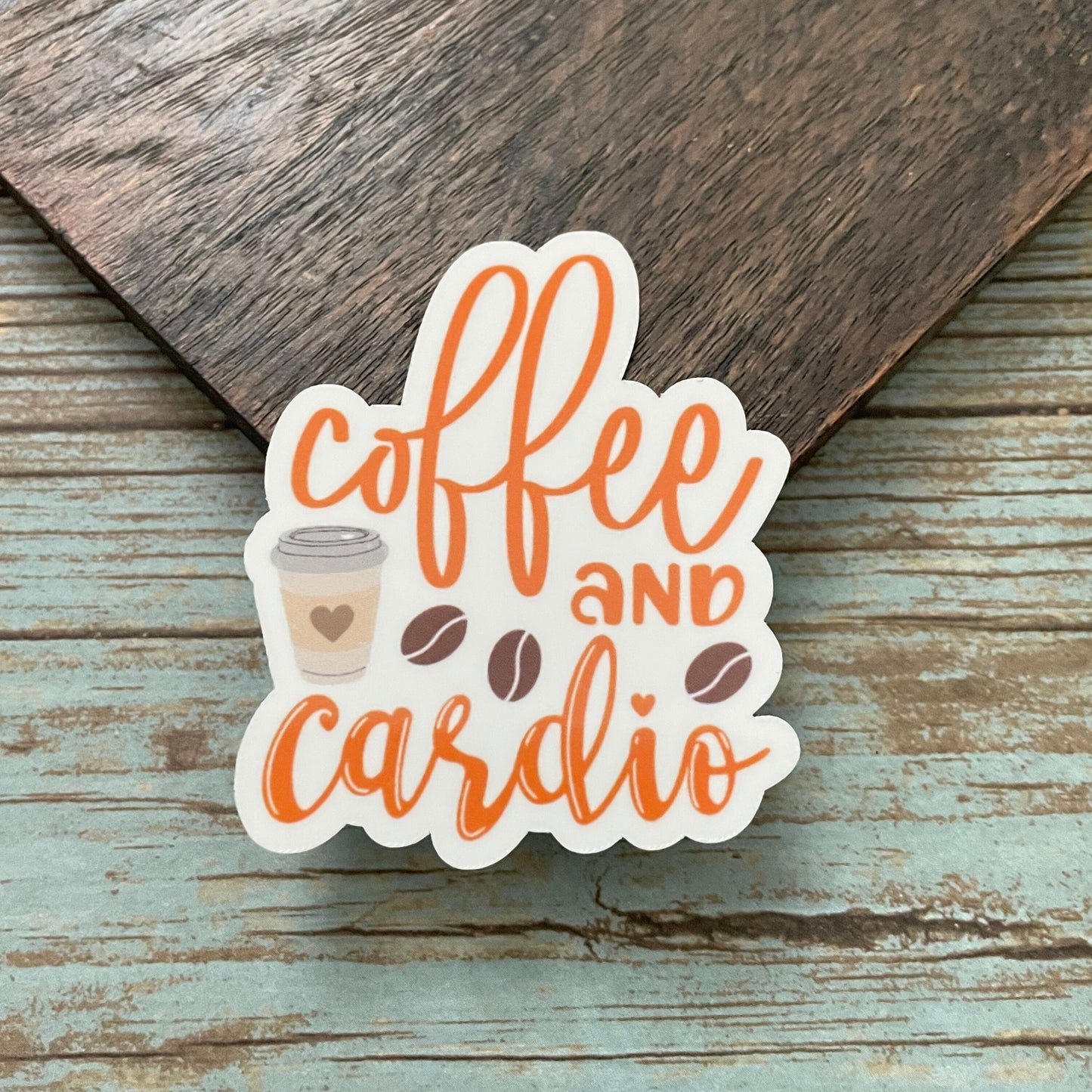 Coffee and Cardio Vinyl Sticker