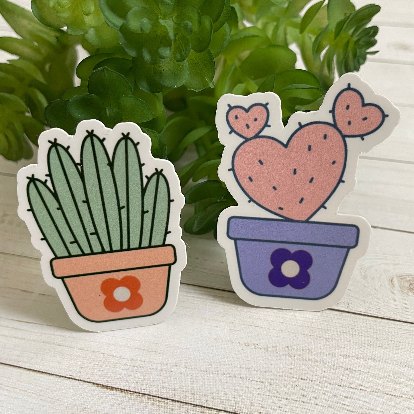 Colorful Cactus Vinyl Sticker Set