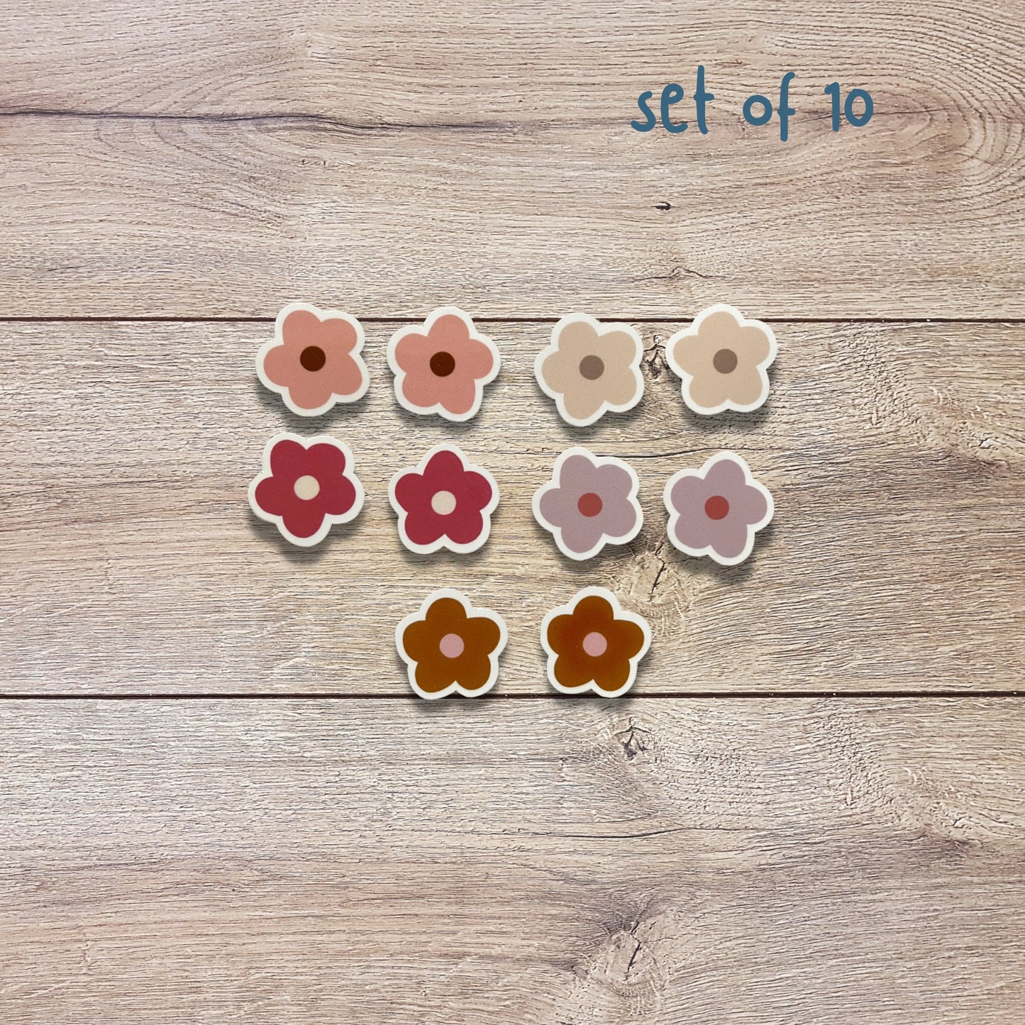 Mini Boho Flower Vinyl Sticker Set