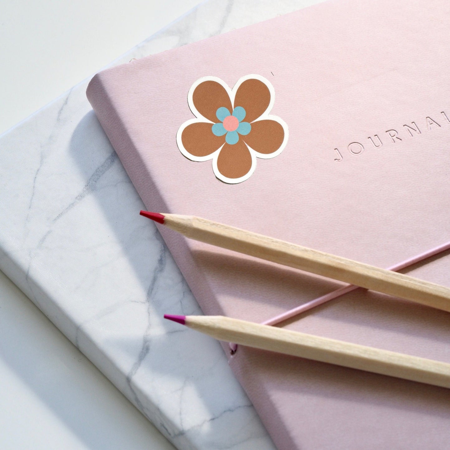 Retro Flower Vinyl Sticker Set