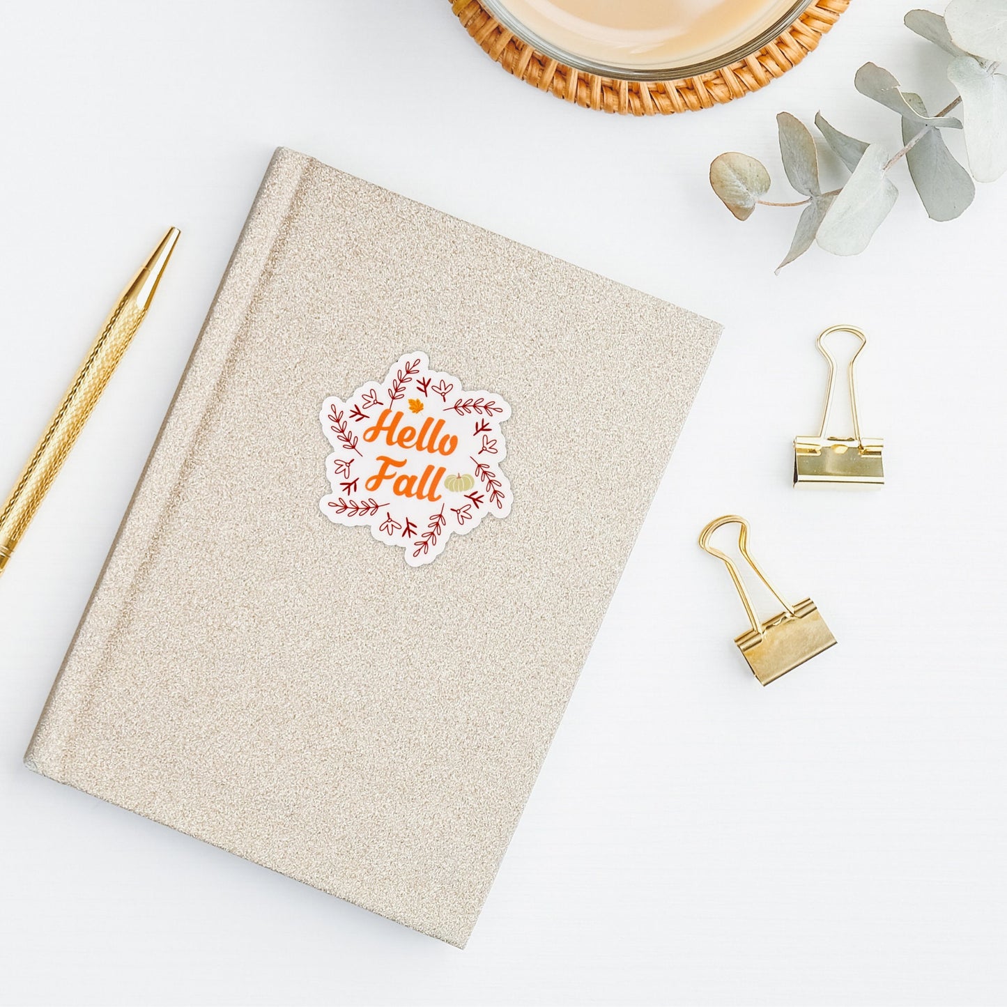 Hello Fall Vinyl Sticker