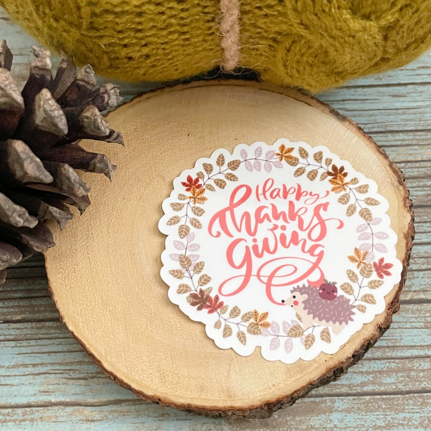 Happy Thanksgiving Vinyl Sticker