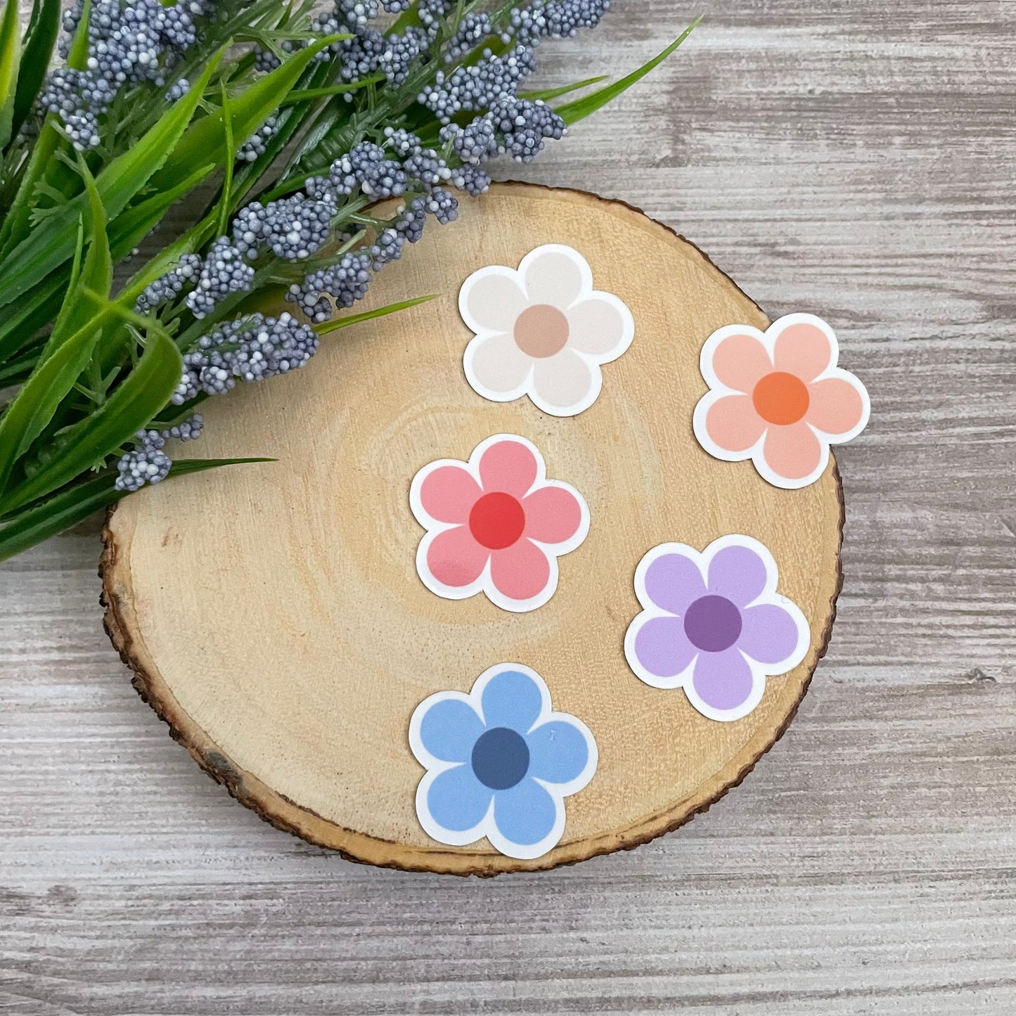 Pick Your Flower Color Vinyl Sticker Set
