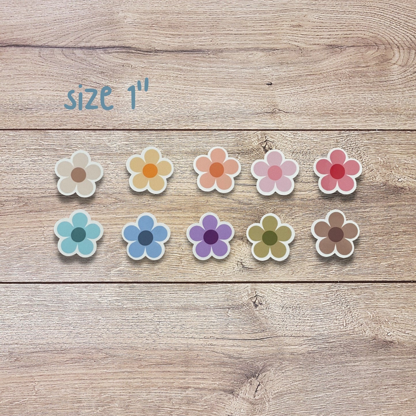 Pick Your Flower Color Vinyl Sticker Set