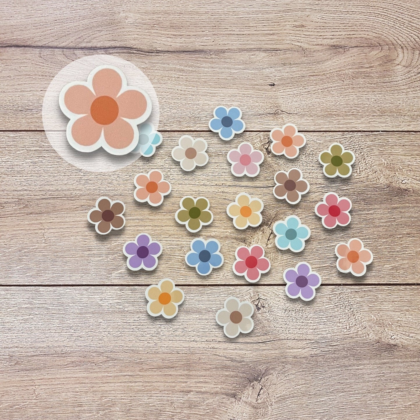 Pick Your Flower Color Vinyl Sticker Set
