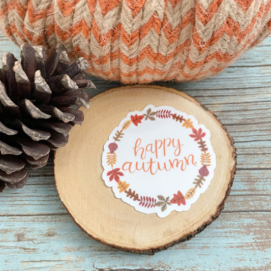 Happy Autumn Vinyl Sticker