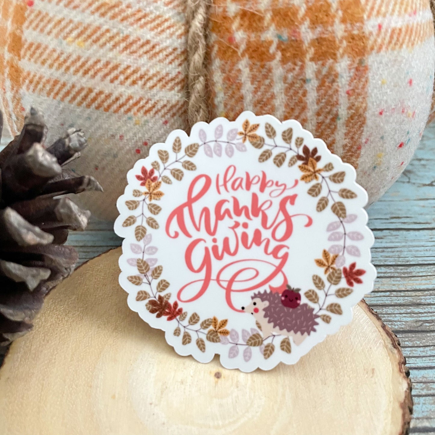 Happy Thanksgiving Vinyl Sticker