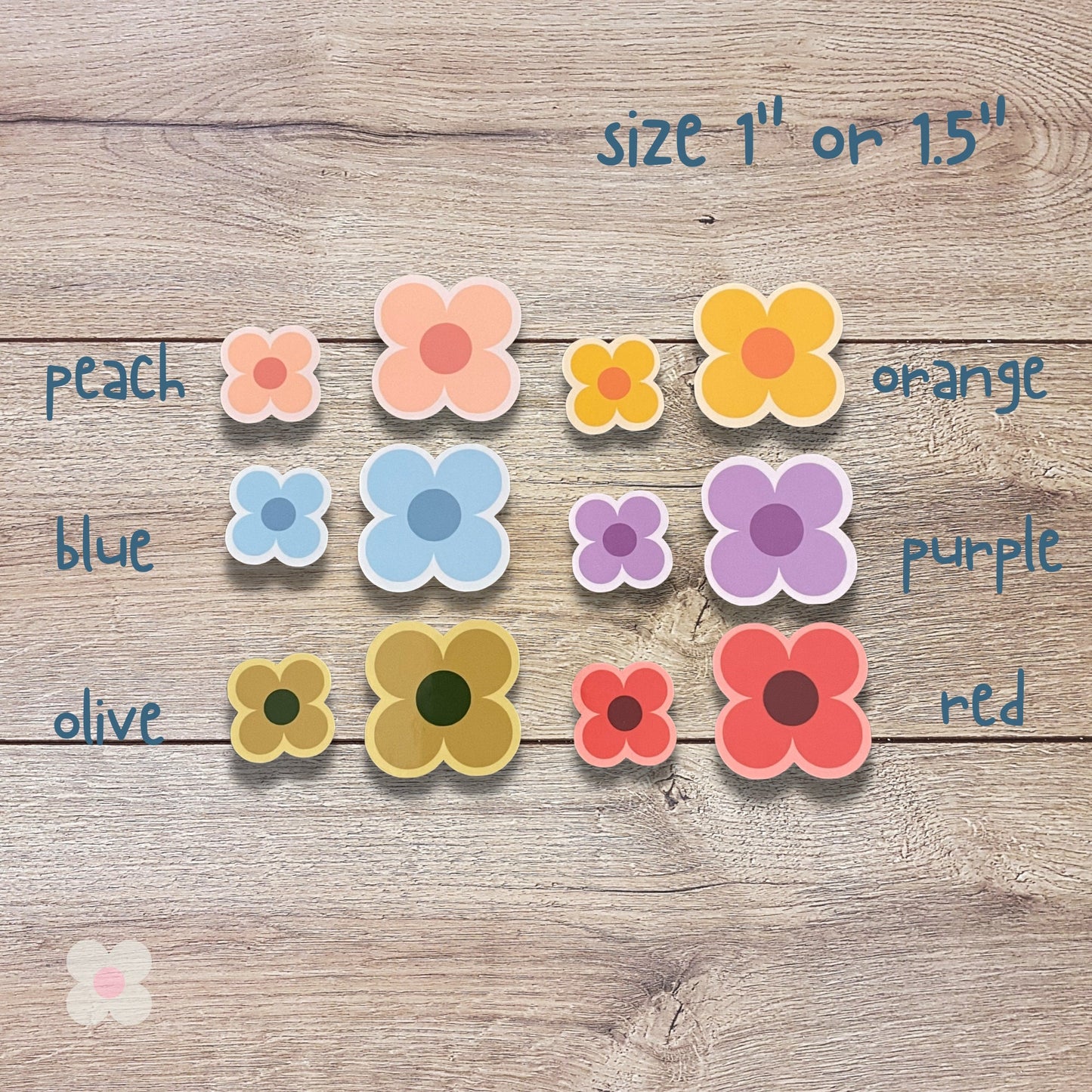 Personalized Flower Vinyl Sticker Set