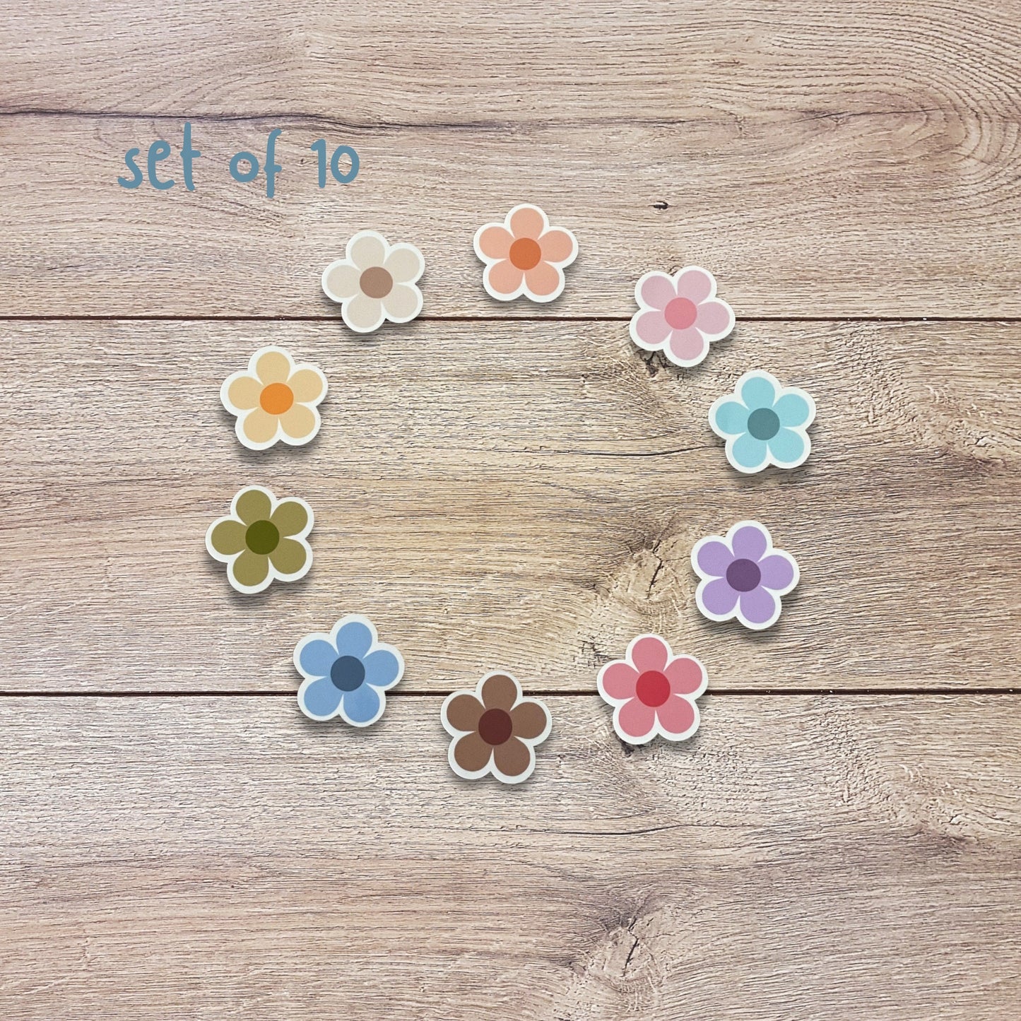 Pick Your Flower Color Vinyl Sticker Set