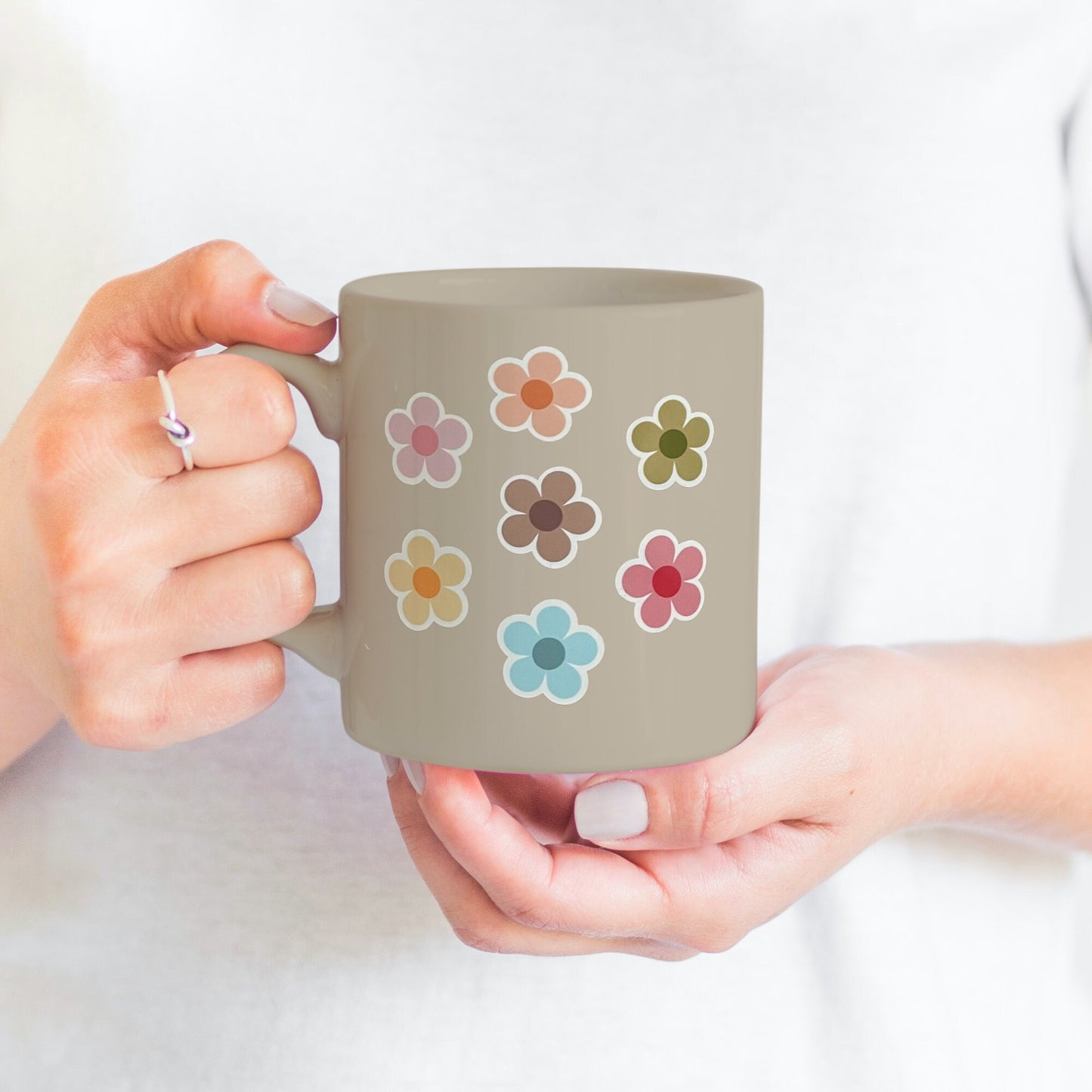 Pick Your Flower Color Vinyl Sticker Set