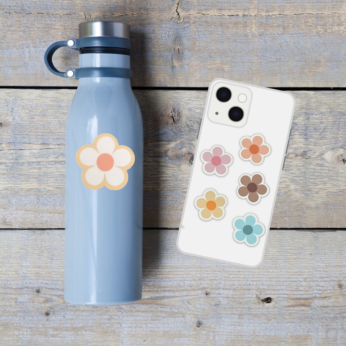 Pick Your Flower Color Vinyl Sticker Set