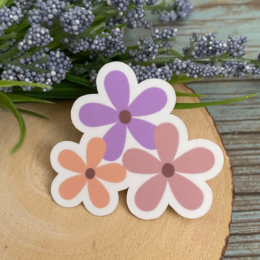 Pick Your Flower Color Vinyl Sticker Set