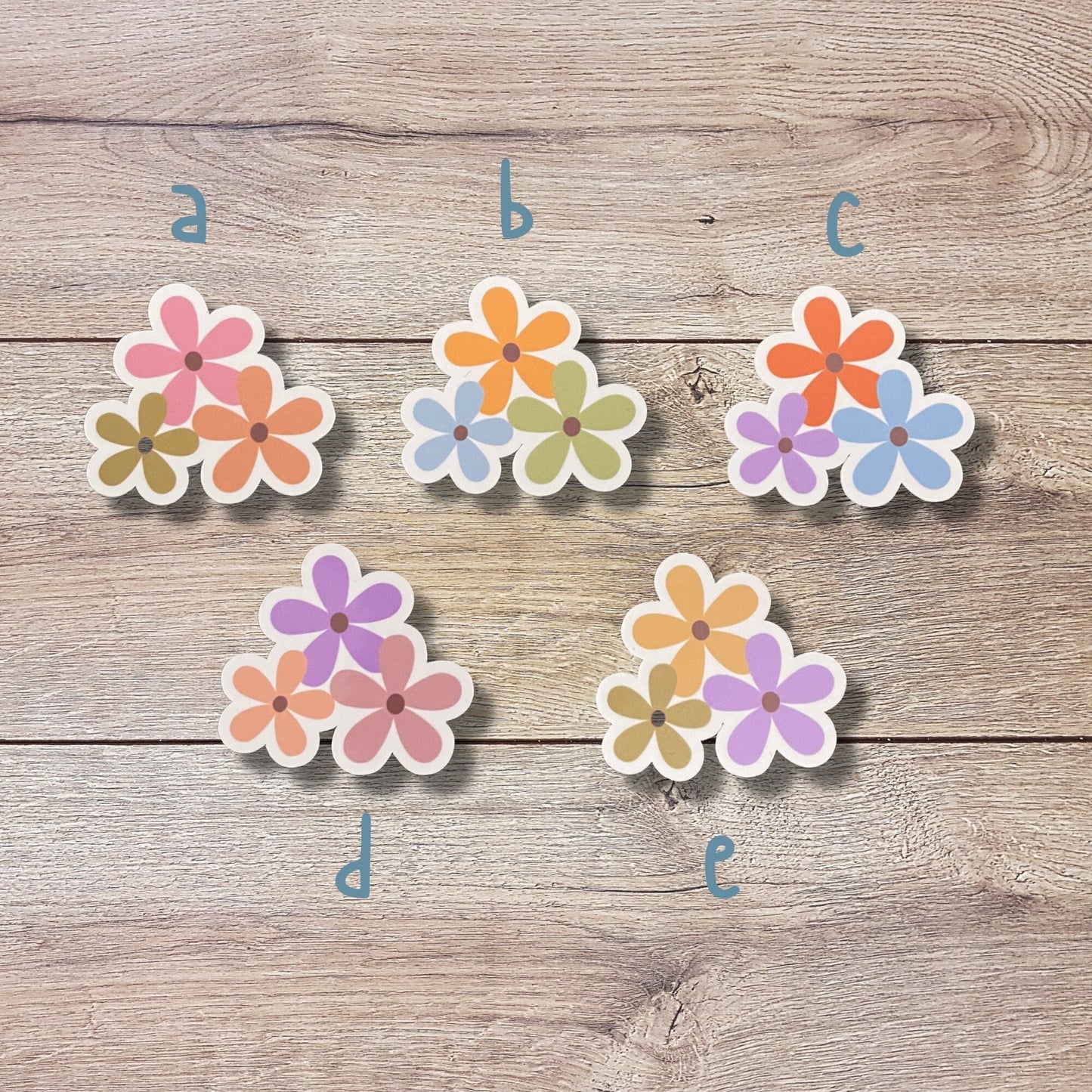 Pick Your Flower Color Vinyl Sticker Set