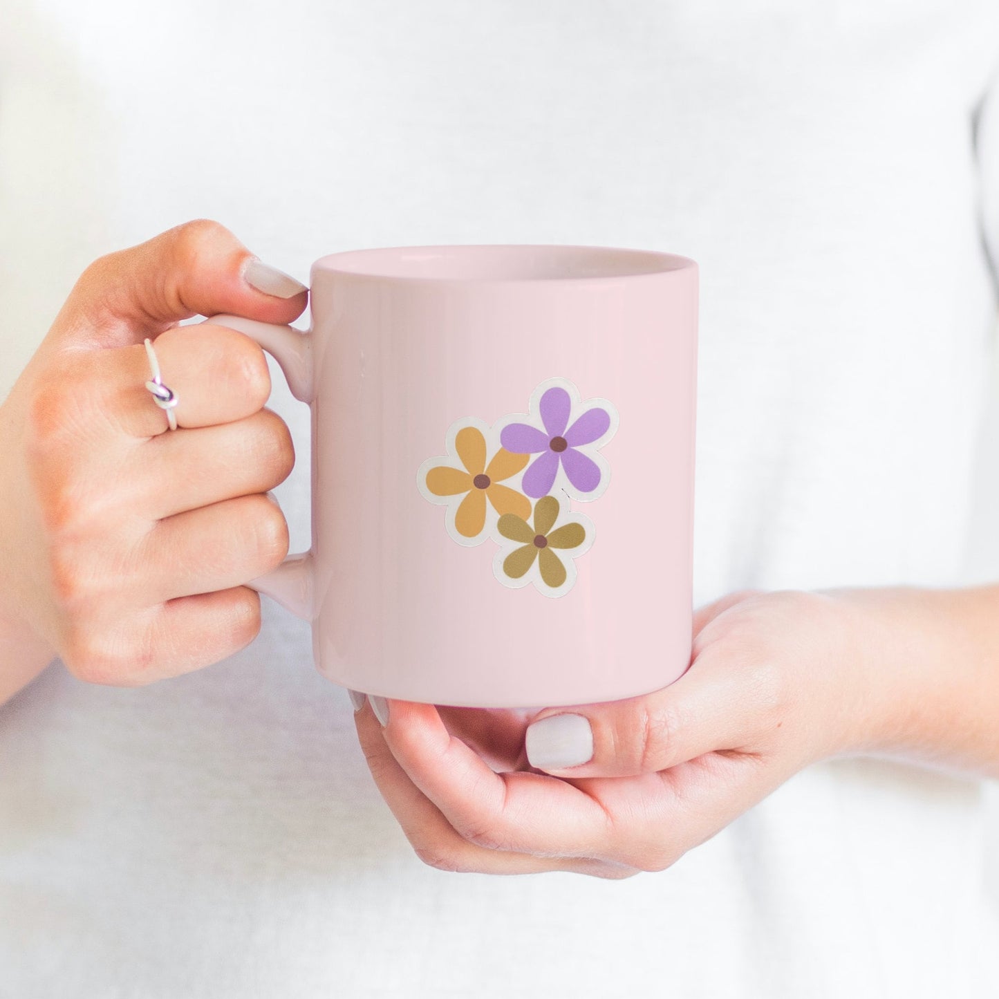 Pick Your Flower Color Vinyl Sticker Set