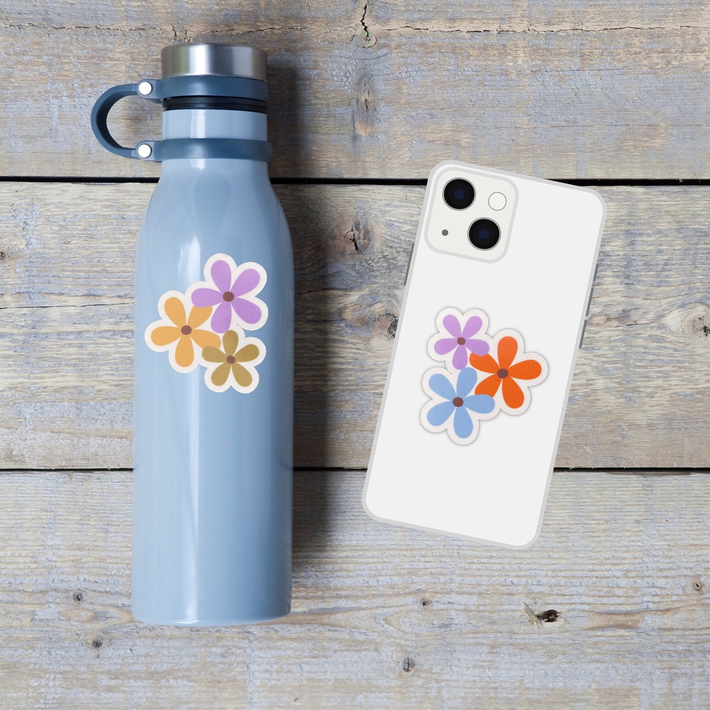 Pick Your Flower Color Vinyl Sticker Set
