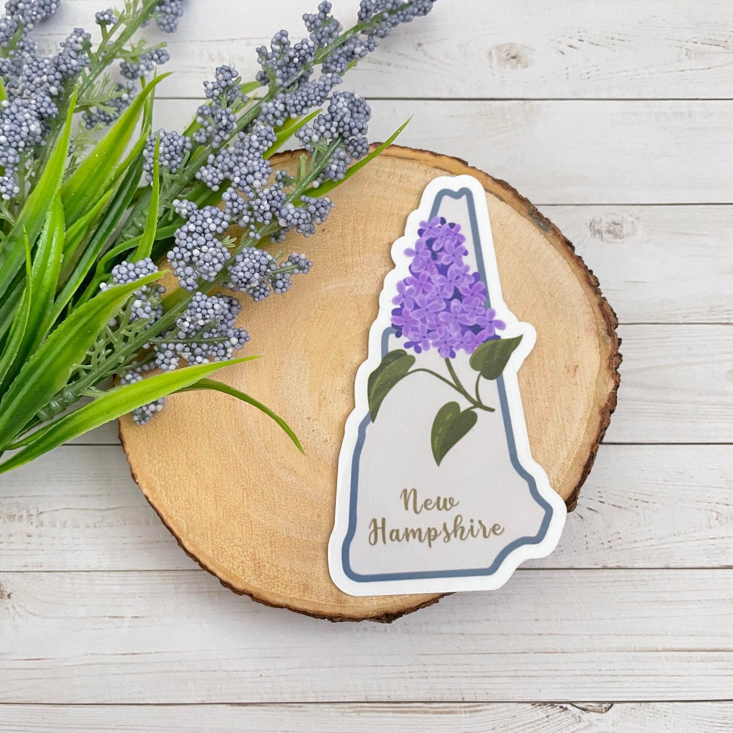 New Hampshire State Flower Vinyl Sticker