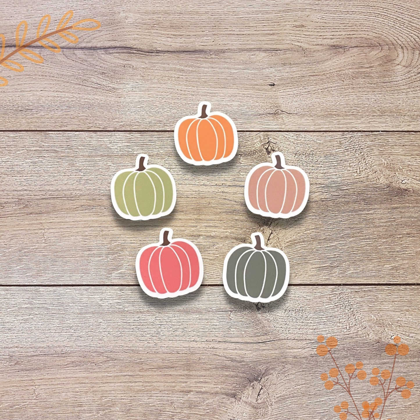 Colorful Pumpkin Vinyl Sticker Set